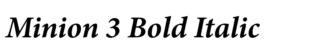 Minion 3 Bold Italic